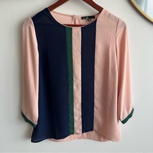 Fun striped long-sleeve blouse